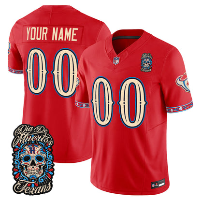 Houston Texans Día de los Muertos Vapor Limited Custom Jersey - Stitched