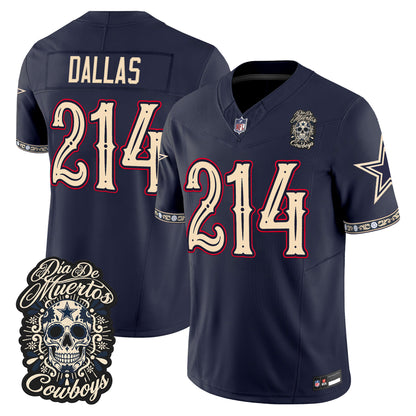  Dallas Cowboys Día de los Muertos Vapor Limited Jersey - Stitched