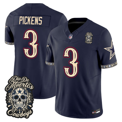  Dallas Cowboys Día de los Muertos Vapor Limited Jersey - Stitched