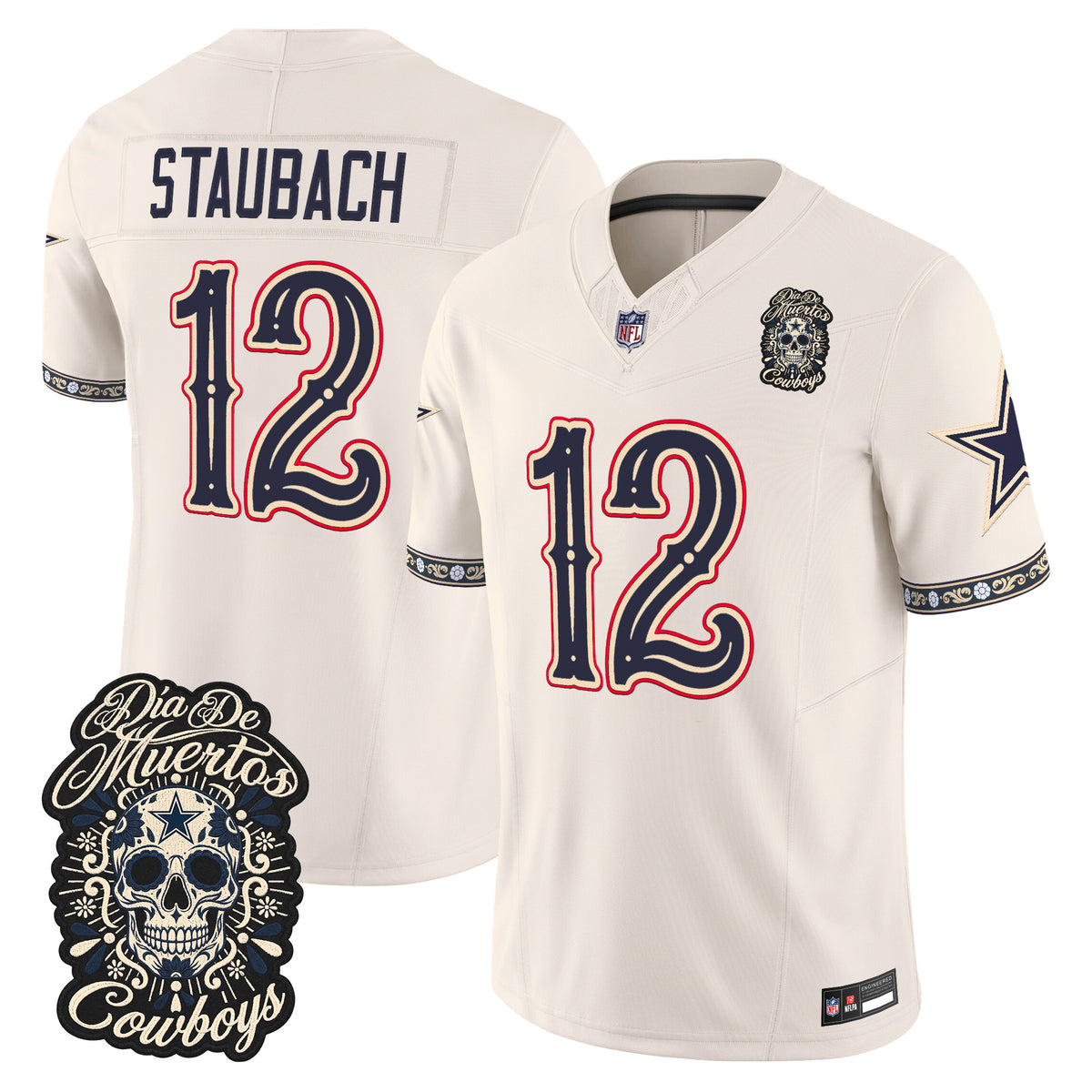  Dallas Cowboys Día de los Muertos Vapor Limited Jersey - Stitched