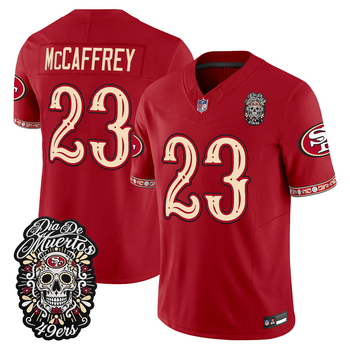  San Francisco 49ers Día de los Muertos Vapor Limited Jersey - Stitched