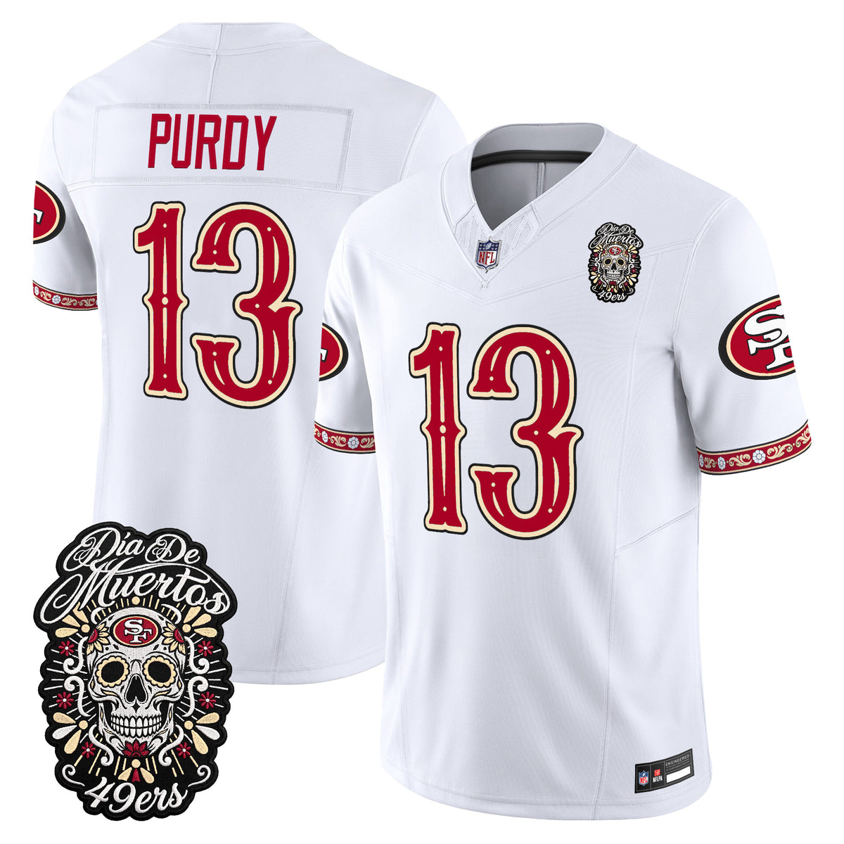  San Francisco 49ers Día de los Muertos Vapor Limited Jersey - Stitched