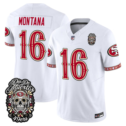  San Francisco 49ers Día de los Muertos Vapor Limited Jersey - Stitched