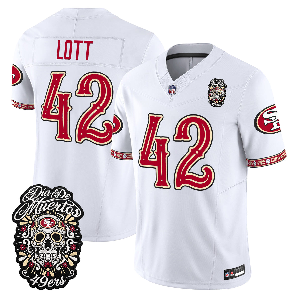  San Francisco 49ers Día de los Muertos Vapor Limited Jersey - Stitched