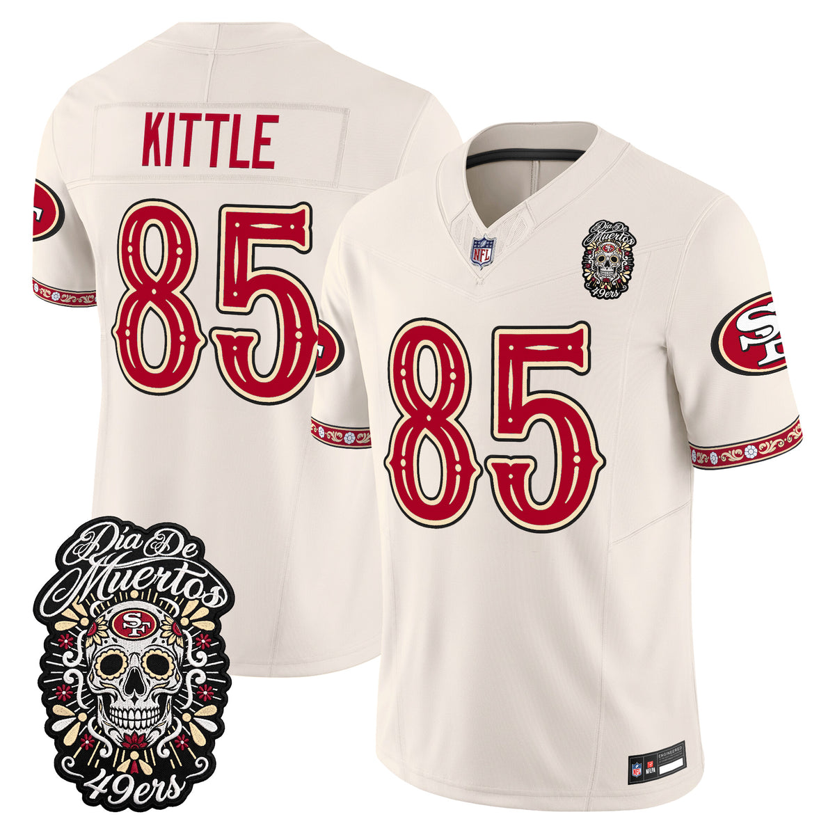  San Francisco 49ers Día de los Muertos Vapor Limited Jersey - Stitched