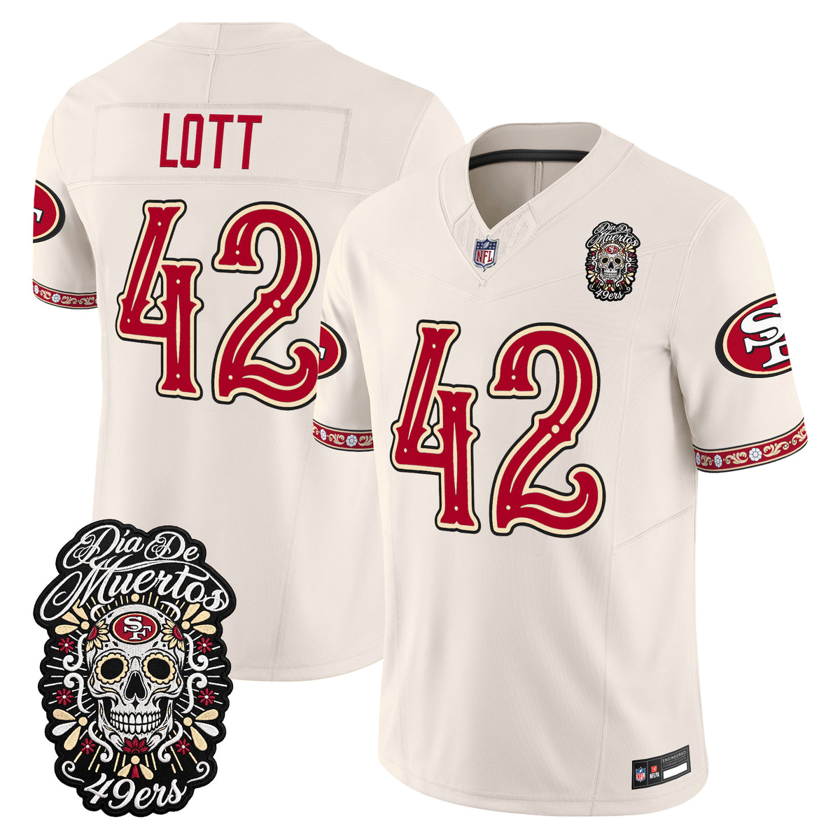  San Francisco 49ers Día de los Muertos Vapor Limited Jersey - Stitched
