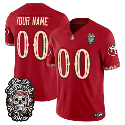 San Francisco 49ers Día de los Muertos Vapor Limited Custom Jersey - Stitched