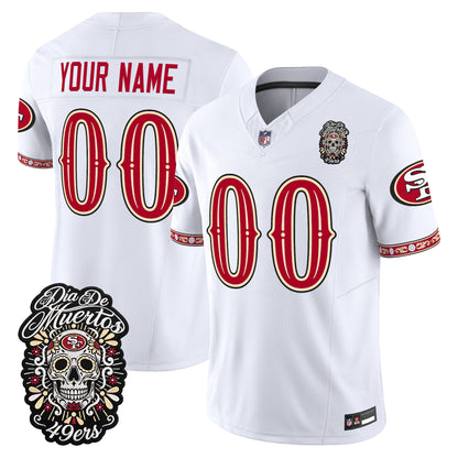 San Francisco 49ers Día de los Muertos Vapor Limited Custom Jersey - Stitched