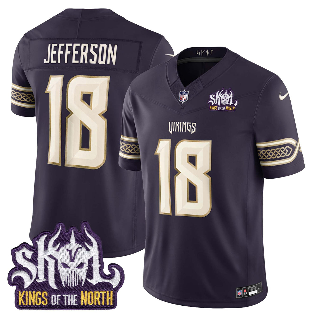 Men's Minnesota Vikings 2026 "Rivalries" Vapor Limited Jersey - Kings Of The North Patch - All Stitched