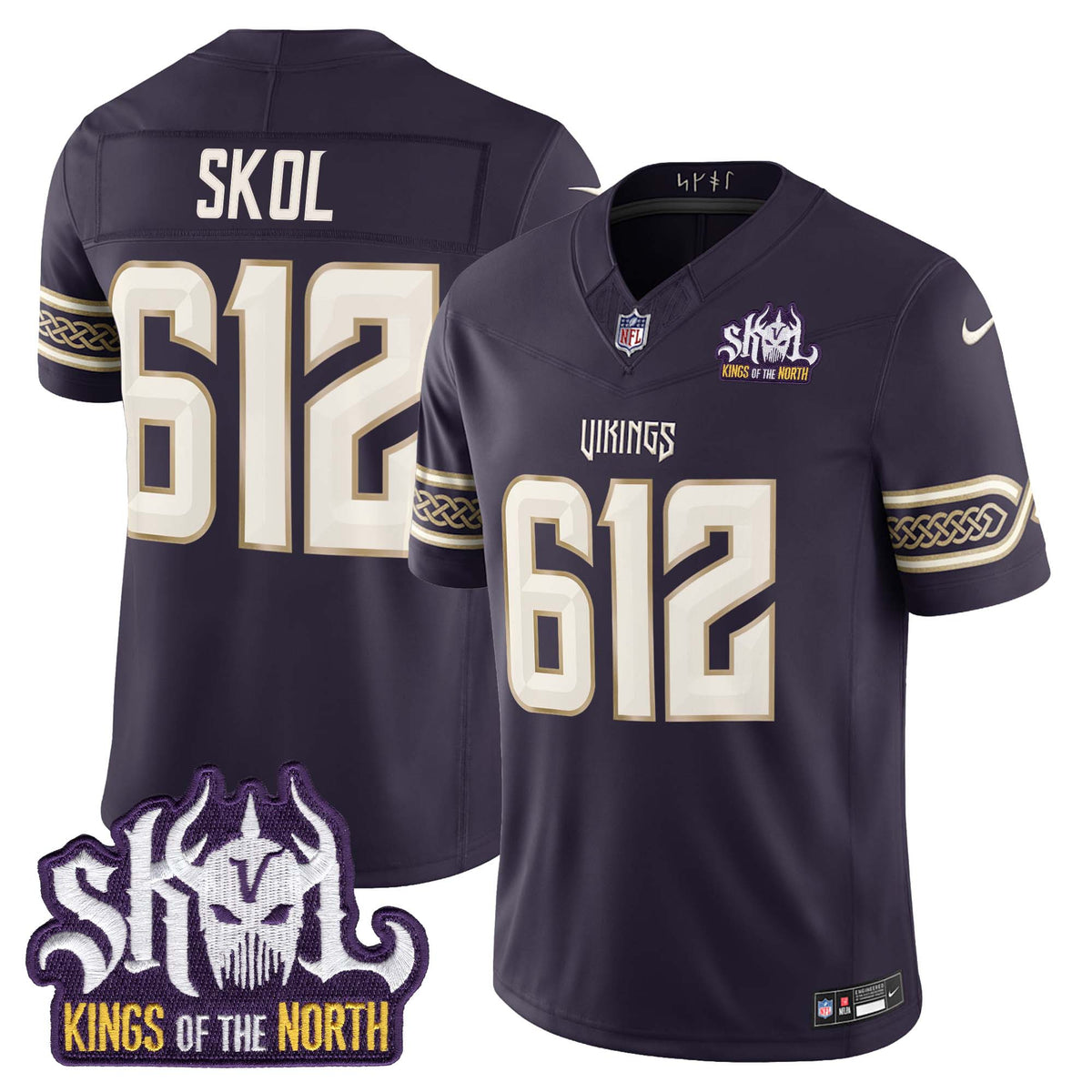 Men's Minnesota Vikings 2026 "Rivalries" Vapor Limited Jersey - Kings Of The North Patch - All Stitched