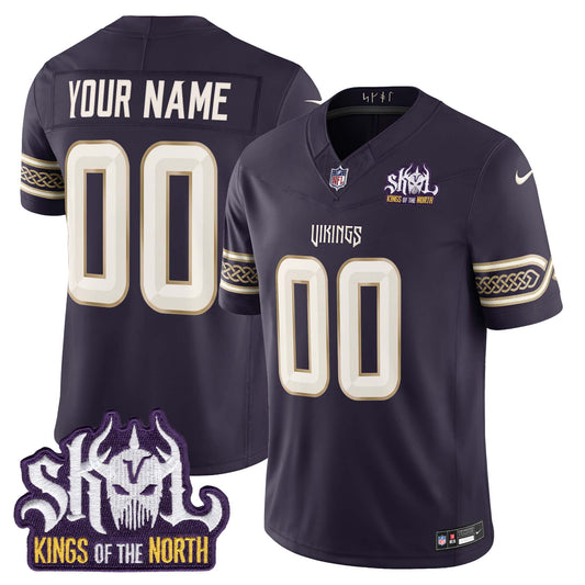Minnesota Vikings 2026 "Rivalries" Vapor Limited Custom Jersey - Kings Of The North Patch - All Stitched