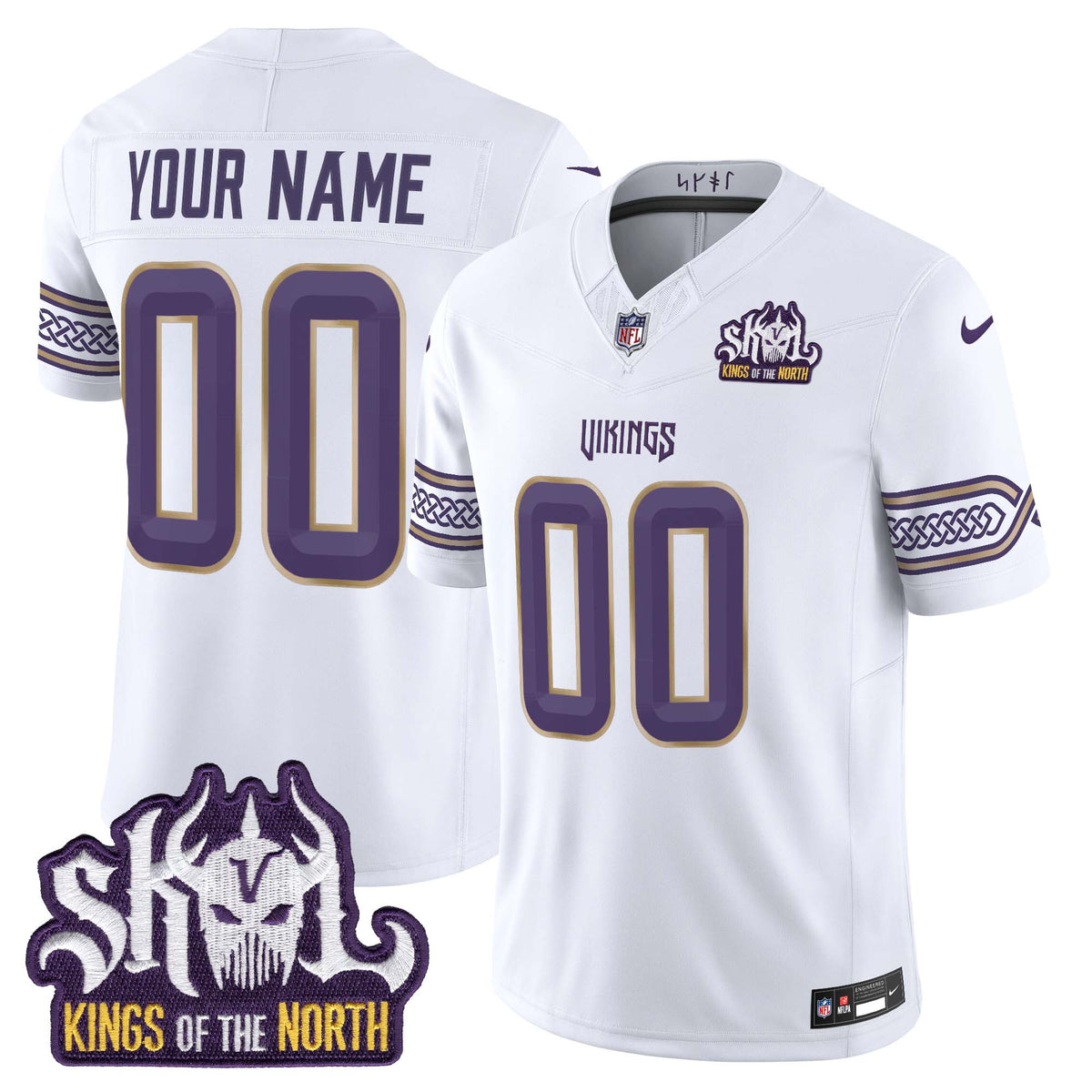 Minnesota Vikings 2026 "Rivalries" Vapor Limited Custom Jersey - Kings Of The North Patch - All Stitched