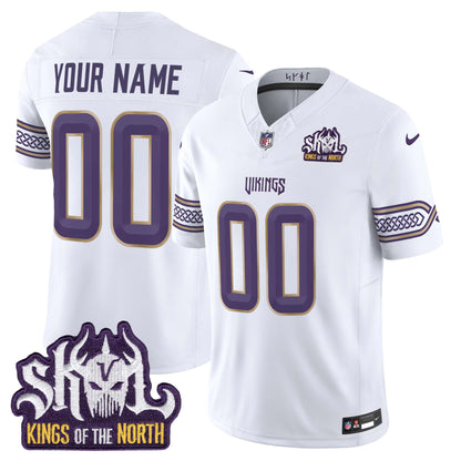 Minnesota Vikings 2026 "Rivalries" Vapor Limited Custom Jersey - Kings Of The North Patch - All Stitched