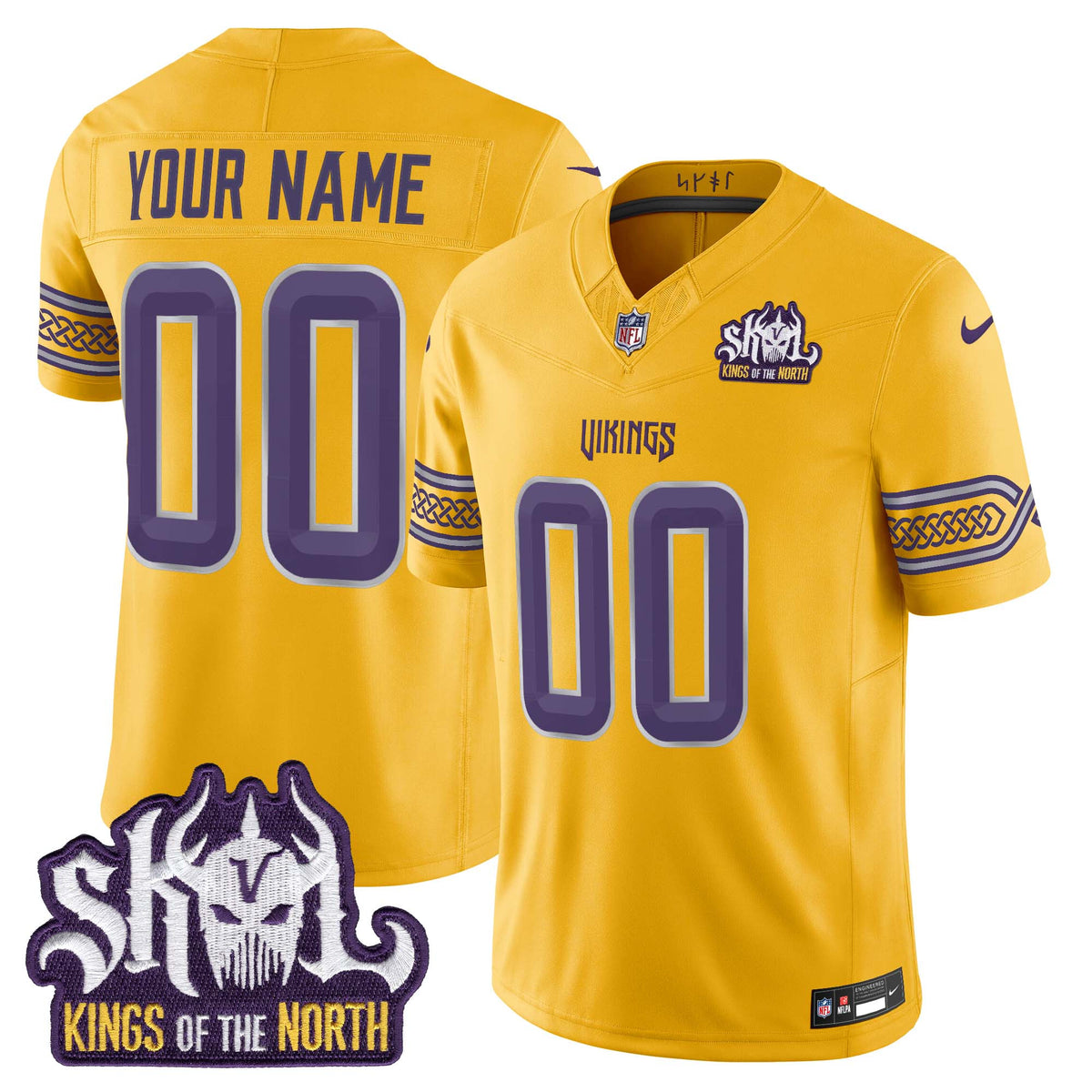 Minnesota Vikings 2026 "Rivalries" Vapor Limited Custom Jersey - Kings Of The North Patch - All Stitched