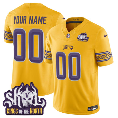 Minnesota Vikings 2026 "Rivalries" Vapor Limited Custom Jersey - Kings Of The North Patch - All Stitched