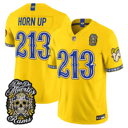  Los Angeles Rams Día de los Muertos Vapor Limited Jersey - Stitched
