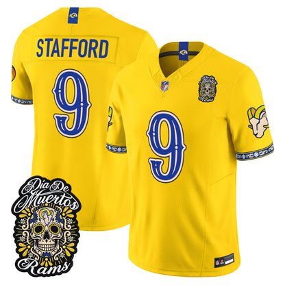  Los Angeles Rams Día de los Muertos Vapor Limited Jersey - Stitched