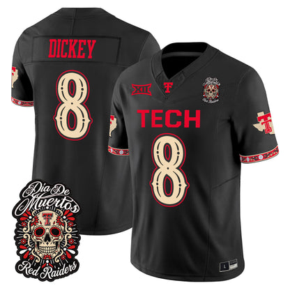  Texas Tech Red Raiders Día de los Muertos Vapor Limited Jersey - Stitched