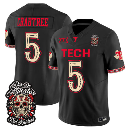  Texas Tech Red Raiders Día de los Muertos Vapor Limited Jersey - Stitched