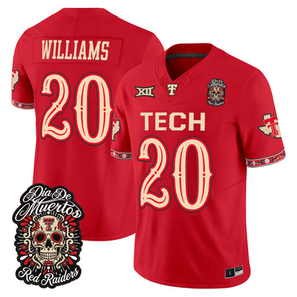  Texas Tech Red Raiders Día de los Muertos Vapor Limited Jersey - Stitched