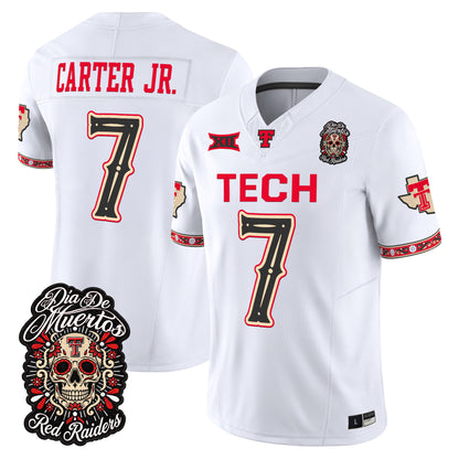  Texas Tech Red Raiders Día de los Muertos Vapor Limited Jersey - Stitched