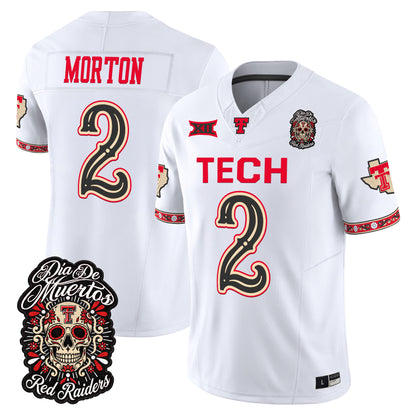  Texas Tech Red Raiders Día de los Muertos Vapor Limited Jersey - Stitched