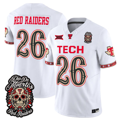  Texas Tech Red Raiders Día de los Muertos Vapor Limited Jersey - Stitched