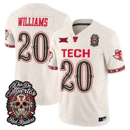  Texas Tech Red Raiders Día de los Muertos Vapor Limited Jersey - Stitched