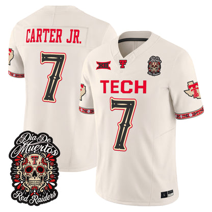  Texas Tech Red Raiders Día de los Muertos Vapor Limited Jersey - Stitched