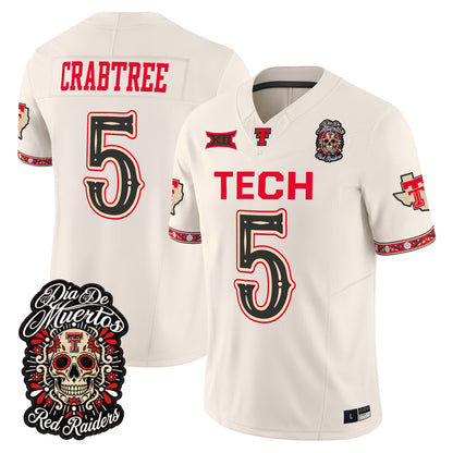  Texas Tech Red Raiders Día de los Muertos Vapor Limited Jersey - Stitched