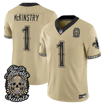  New Orleans Saints Día de los Muertos Vapor Limited Jersey - Stitched