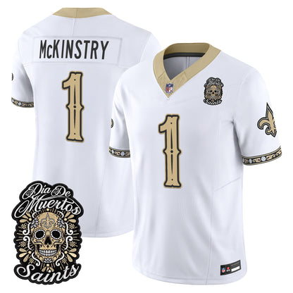  New Orleans Saints Día de los Muertos Vapor Limited Jersey - Stitched