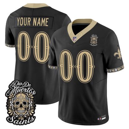 New Orleans Saints Día de los Muertos Vapor Limited Custom Jersey - Stitched
