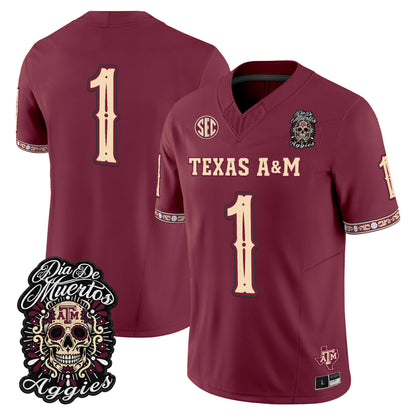  Texas A&M Aggies Día de los Muertos Vapor Limited Jersey - Stitched