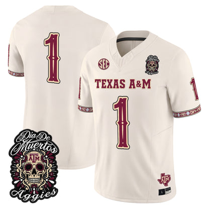  Texas A&M Aggies Día de los Muertos Vapor Limited Jersey - Stitched