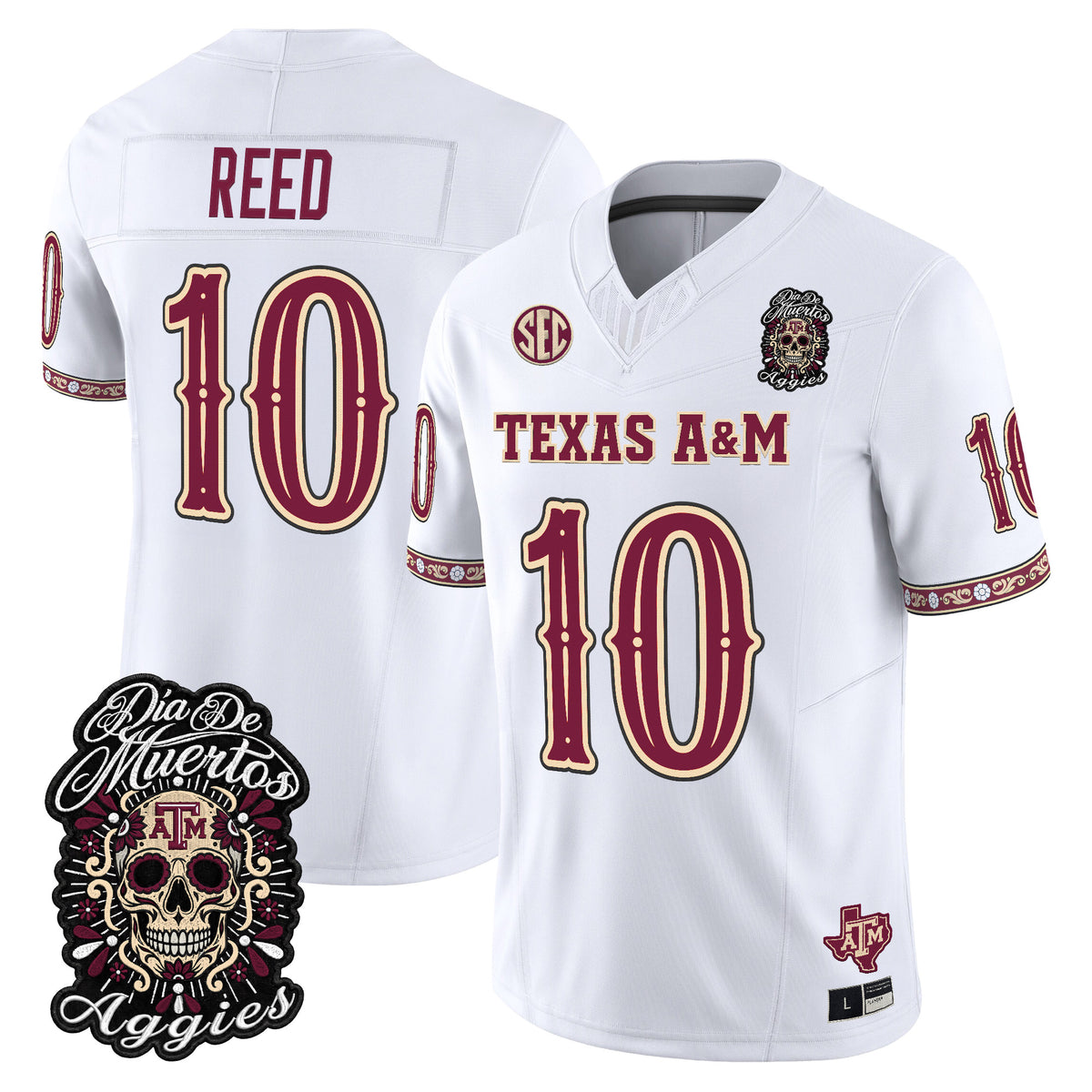  Texas A&M Aggies Día de los Muertos Vapor Limited Jersey - Stitched