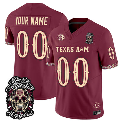 Texas A&M Aggies Día de los Muertos Vapor Limited Custom Jersey - Stitched