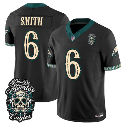  Philadelphia Eagles Día de los Muertos Vapor Limited Jersey - Stitched