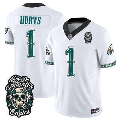  Philadelphia Eagles Día de los Muertos Vapor Limited Jersey - Stitched