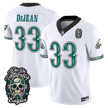  Philadelphia Eagles Día de los Muertos Vapor Limited Jersey - Stitched