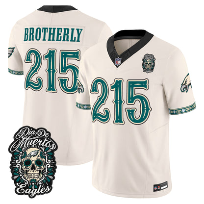  Philadelphia Eagles Día de los Muertos Vapor Limited Jersey - Stitched