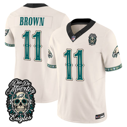  Philadelphia Eagles Día de los Muertos Vapor Limited Jersey - Stitched