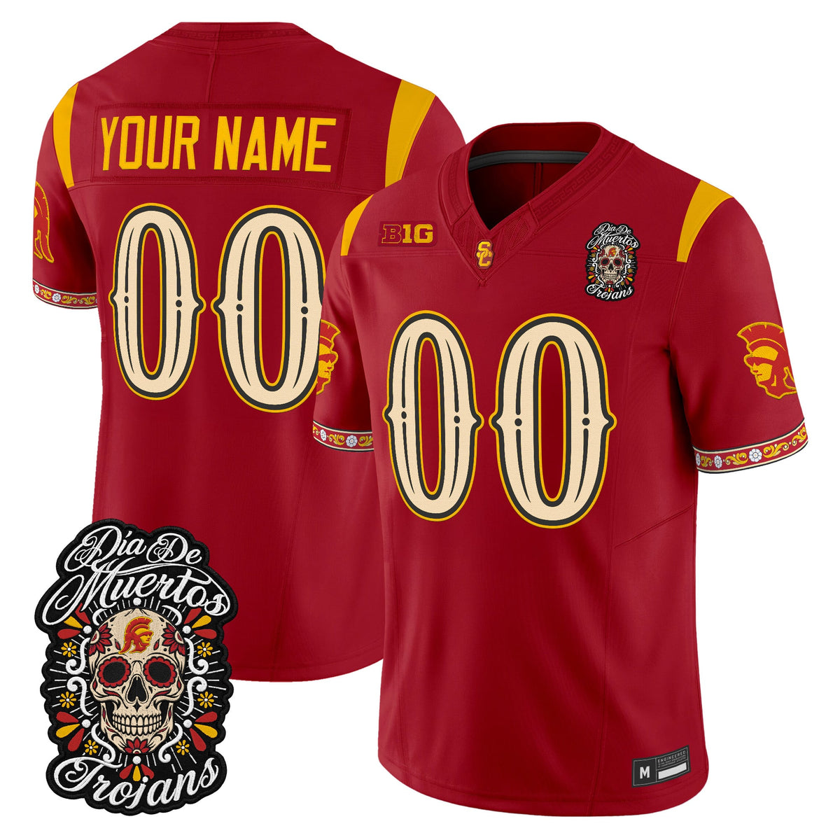USC Trojans Día de los Muertos Vapor Limited Custom Jersey - Stitched