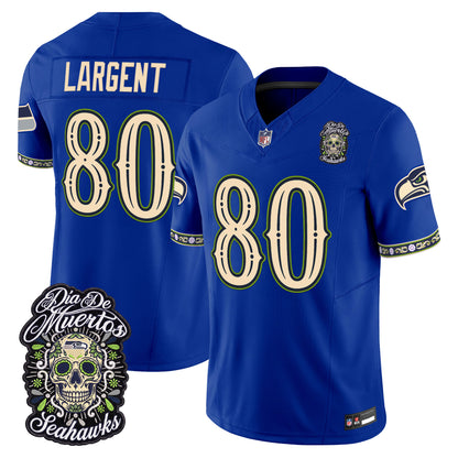  Seattle Seahawks Día de los Muertos Vapor Limited Jersey - Stitched