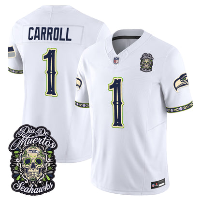 Seattle Seahawks Día de los Muertos Vapor Limited Jersey - Stitched