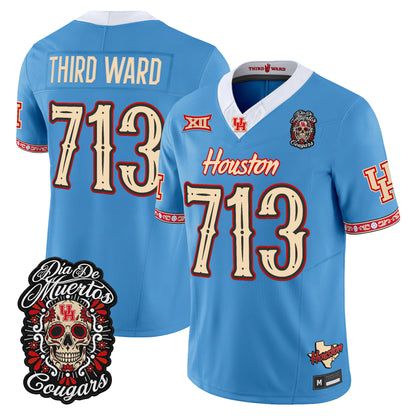  Houston Cougars Día de los Muertos Vapor Limited Jersey - Stitched