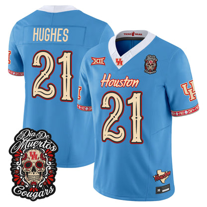 Men's Houston Cougars Día de los Muertos Vapor Limited Jersey - All Stitched