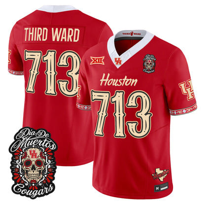 Men's Houston Cougars Día de los Muertos Vapor Limited Jersey - All Stitched