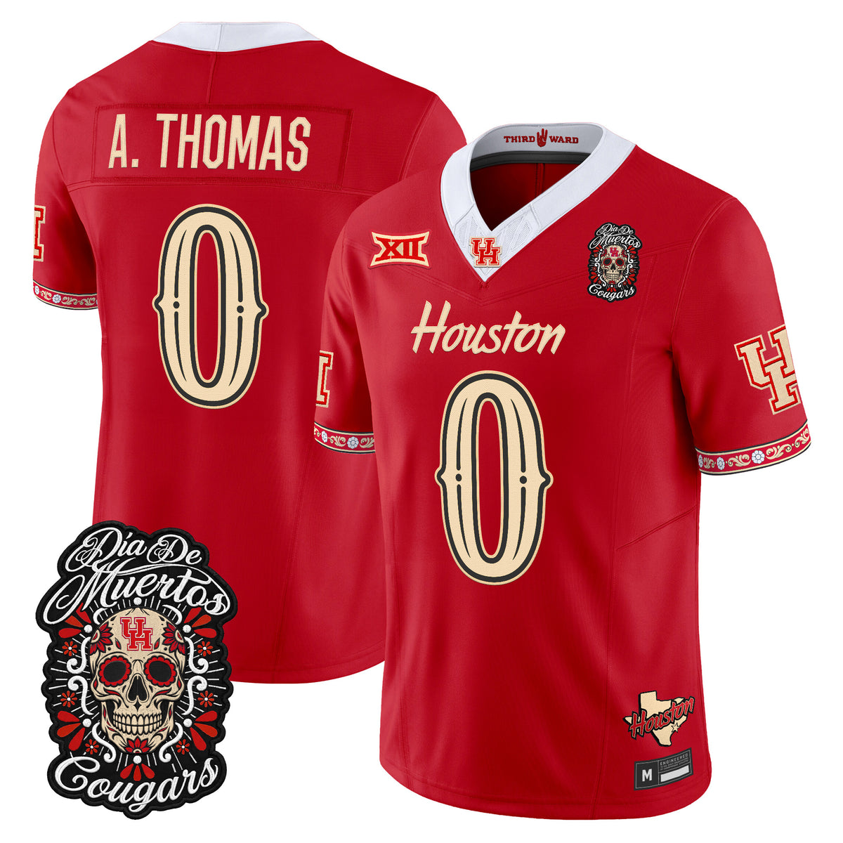  Houston Cougars Día de los Muertos Vapor Limited Jersey - Stitched