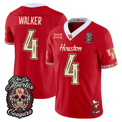 Men's Houston Cougars Día de los Muertos Vapor Limited Jersey - All Stitched